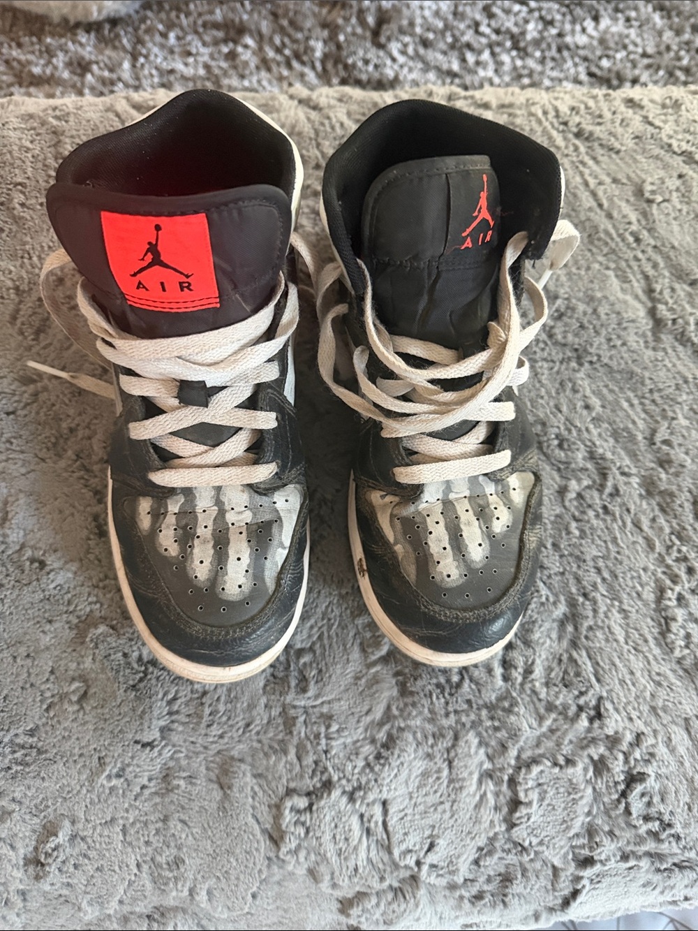 Air Jordan Kids Black, White & Red High-Top Sneakers